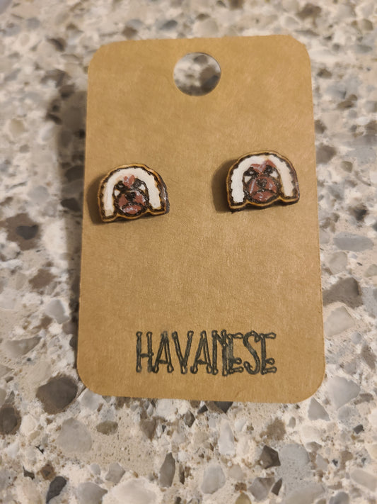 Small Breed Dog Stud Earrings