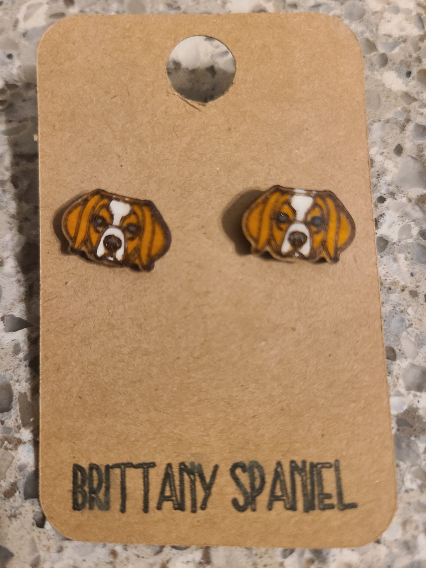 Sporting breed dog stud earrings