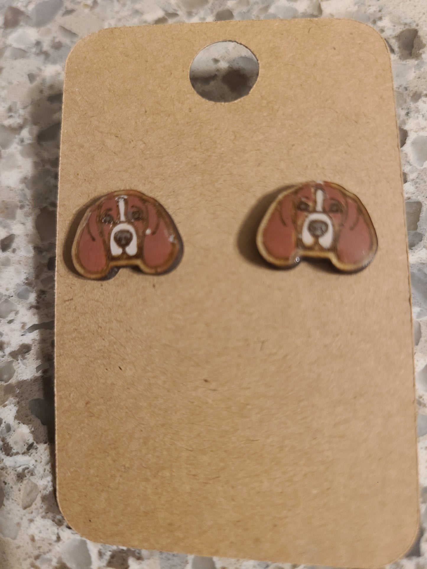 Sporting breed dog stud earrings