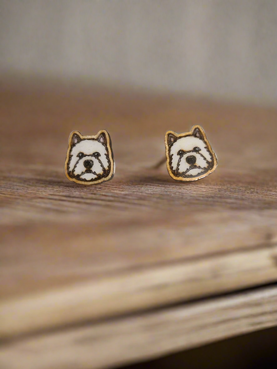 Small Breed Dog Stud Earrings